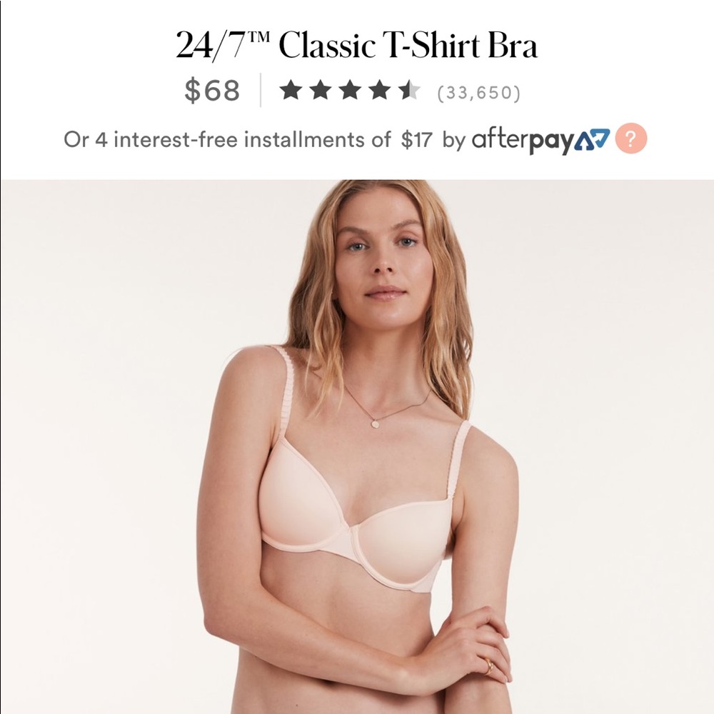 New third love pale pink bra size 36A